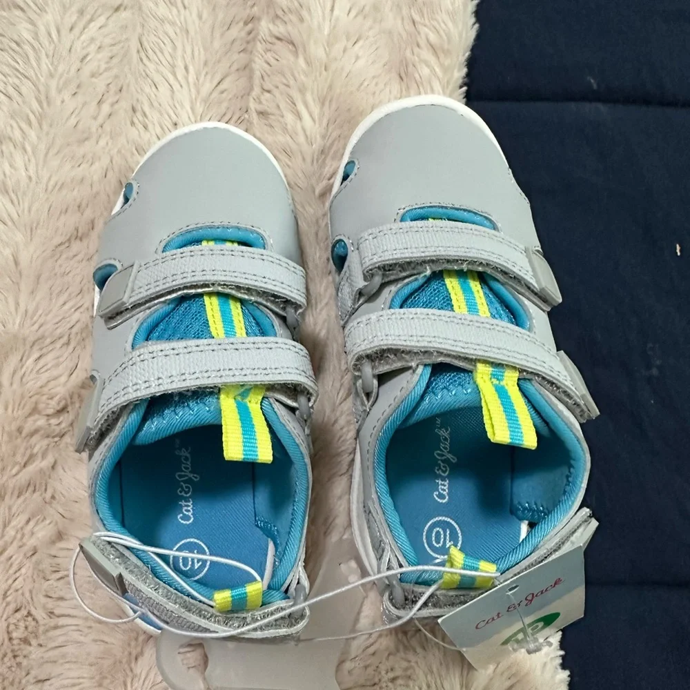 Gray and Blue Kids Shoes
